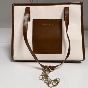 Simple Elegant Brown and Cream Tote